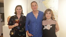 רות שטרית עם לוינסון וקורנפלד, צילום: רפי דלויה